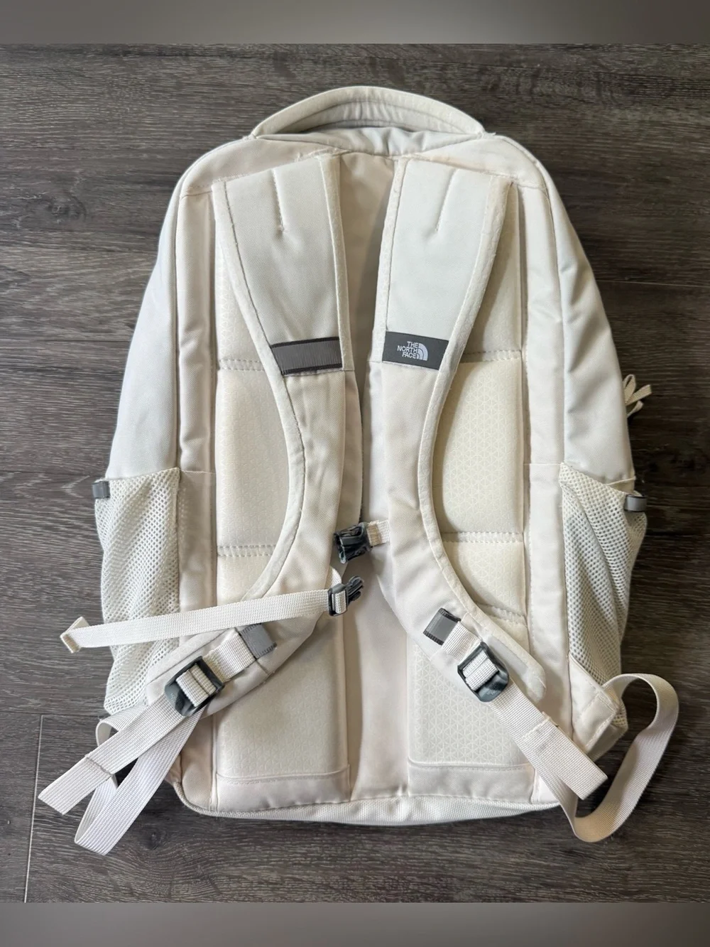 THE NORTH FACE Jester Luxe Backpack - Off-White with Rose Gold Logo